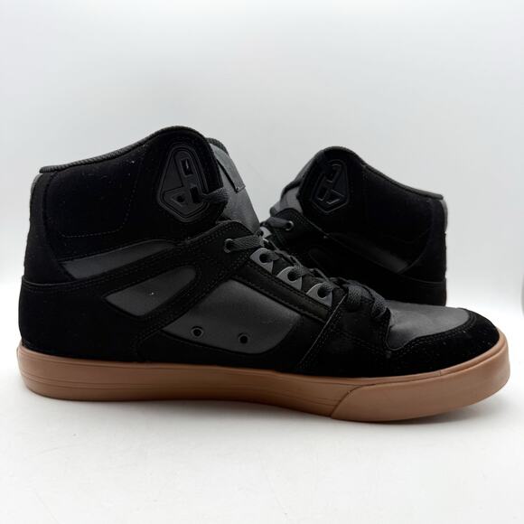 DC Mens Pure High-Top WC Sneakers US 15 EU 50 Black Suede EUC main image 12